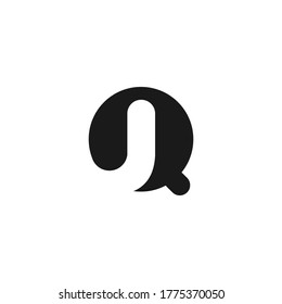 logo design vector letter q and j abstract modern font