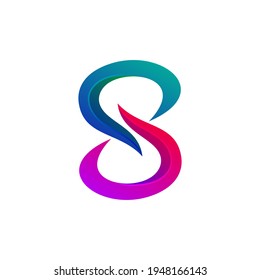 Logo Design Vector Letter S in full color