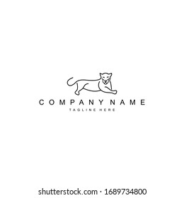 logo design vector line tiger