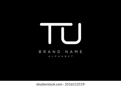 Logo Design Vector minimalist Combination of T and Letter U. Abstract, emblem, design concept, logo, logotype, element, template.