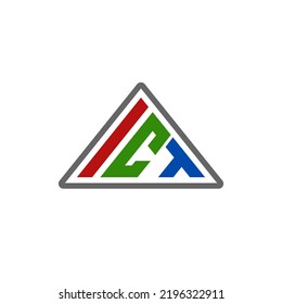 Logo Design Vector minimalist Letter I,C,T