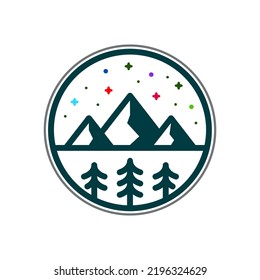 Logo Design Vector Mountain Landscape