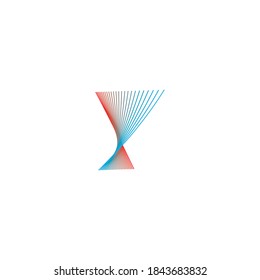 diseño de logotipo vectores líneas curvadas multicolor para empresas
