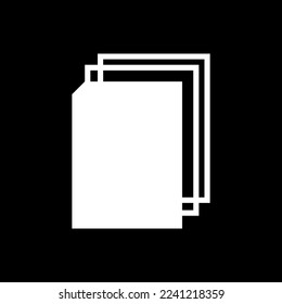 Logo design vector of paper, file, data, abstract art in black and white colors