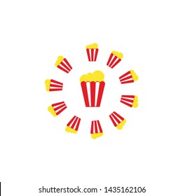 LOGO DESIGN WITH VECTOR POP CORN