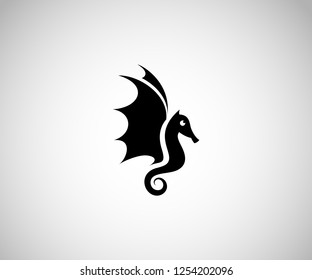 Logo design vector, seahorse icon