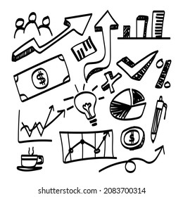 logo design vector set business doodle sketch