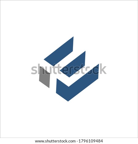 IE logo design vector sign
