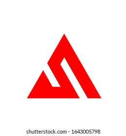 AS logo design vector sign template