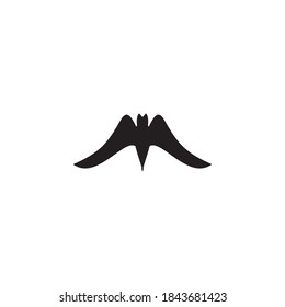 logo design vector silhouette of a bat for business