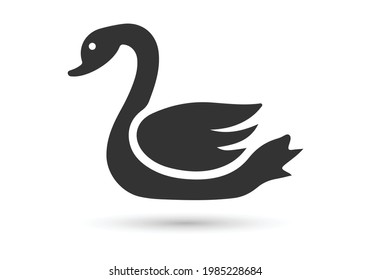 Logo design vector, swan icon