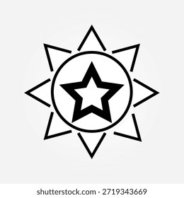 DISEÑO DE LOGOTIPOS SÍMBOLO DE VECTOR ESTRELLA DE ARTE 