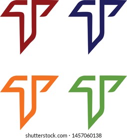 logo design vector symbol icon letter T