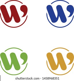 logo design vector symbol icon letter W