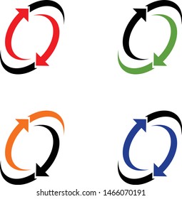 logo design vector symbol icon arrow letter O