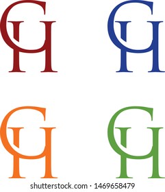 logo design vector symbol icon letter CH