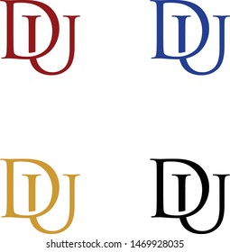 logo design vector symbol icon letter DU
