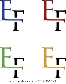 logo design vector symbol icon letter EF
