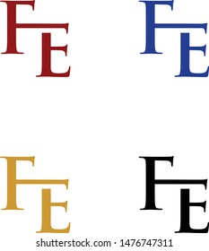 logo design vector symbol icon letter FE