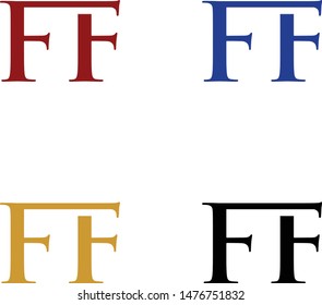 logo design vector symbol icon letter FF