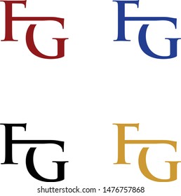 logo design vector symbol icon letter FG