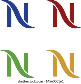logo design vector symbol letter N
