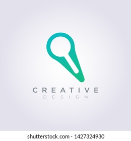 Logo Design Vector Symbol Magnify Icon.