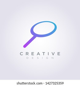 Logo Design Vector Symbol Magnify Icon.