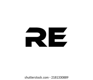 RE logo design vector template