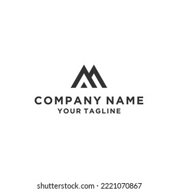 AM logo design vector template