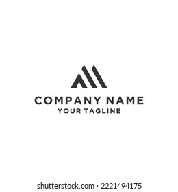 AM logo design vector template