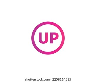 UP logo design vector template