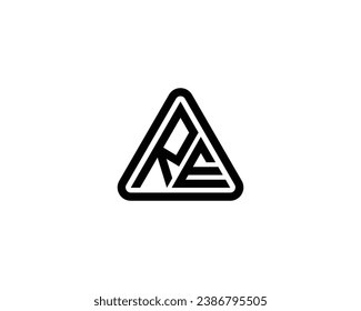 RE logo design vector template