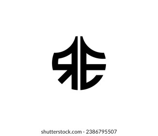 RE logo design vector template
