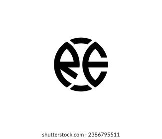 RE logo design vector template