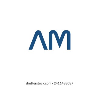 AM logo design vector template