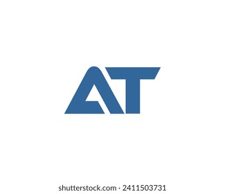 AT Logo design vector template