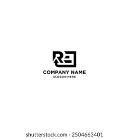 RE logo design vector template