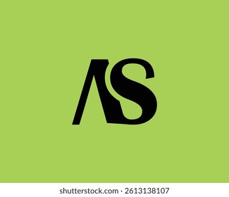 AS logo design vector template. AS