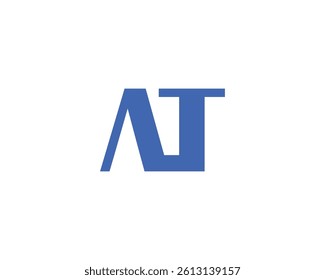 AT logo design vector template. AT