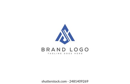 Diseño de Plantilla de Vector de diseño de logotipo AS para marca