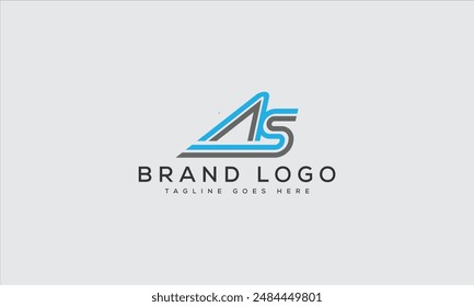 Diseño de Plantilla de Vector de diseño de logotipo AS para marca