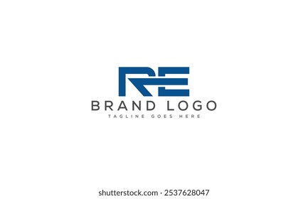 RE logo design vector template design for brand