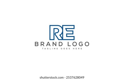 RE logo design vector template design for brand