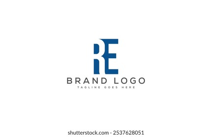 RE logo design vector template design for brand