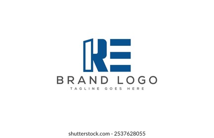 RE logo design vector template design for brand