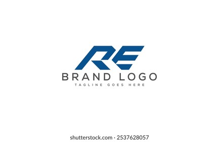 RE logo design vector template design for brand