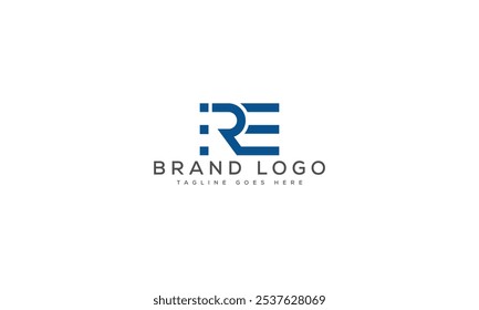 RE logo design vector template design for brand