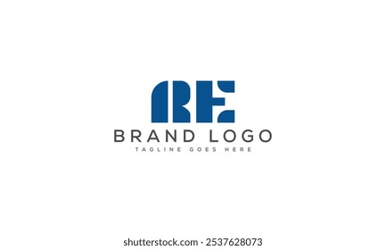 RE logo design vector template design for brand