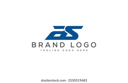 Diseño de Plantilla de Vector de diseño de logotipo AS para marca